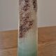 Frosted glass vase, painted Art Deco, signed.