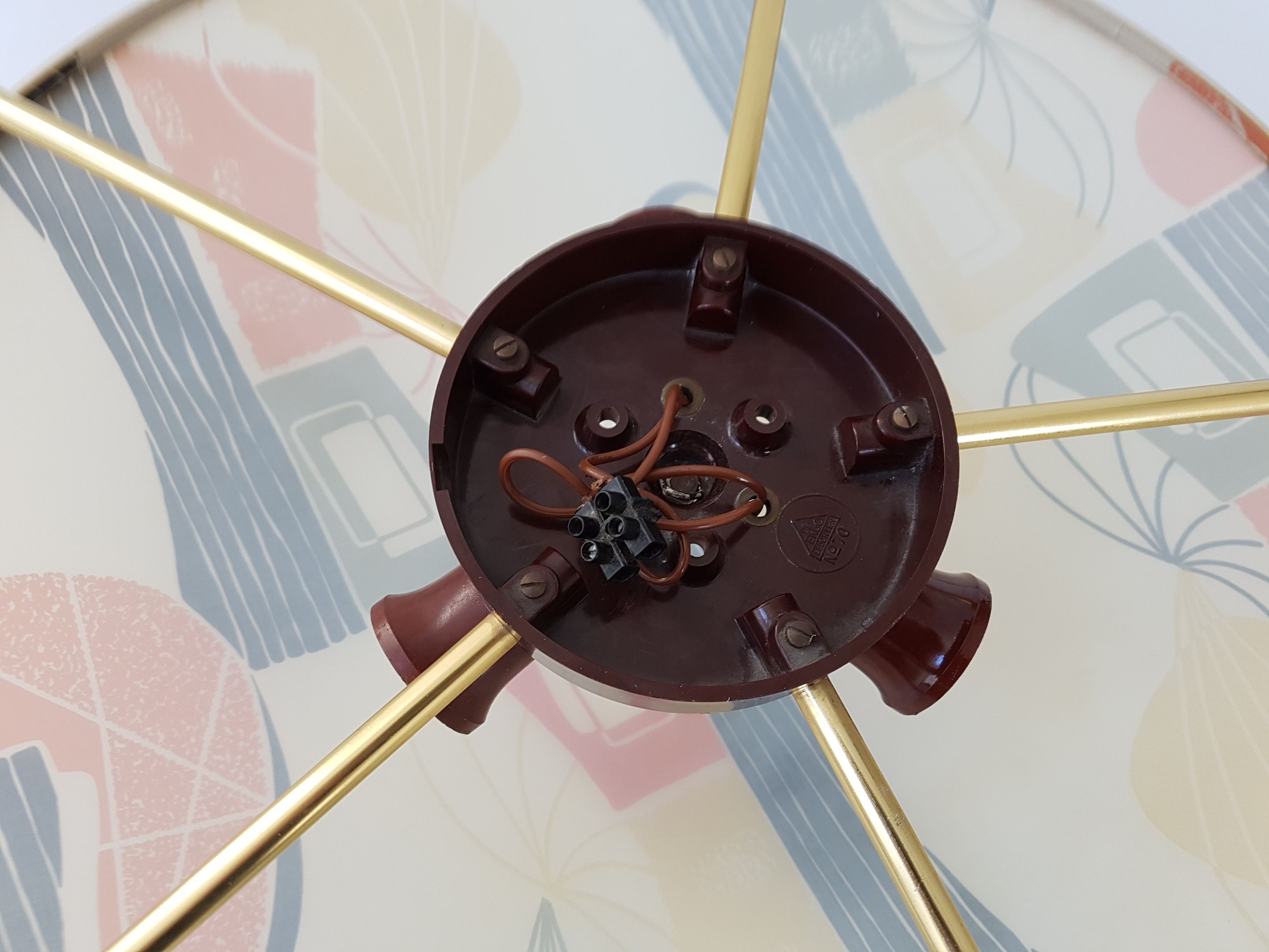 Erco ceiling lamp, vintage, 1950