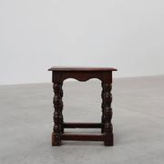 19th Century oak rectangular joint stool or table with turned legs, France