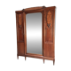 Antique Art Nouveau wardrobe with mirror – Early 20th century