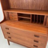Secretary/writing cabinet in teak by Johannes Sorth for Nexø Møbelfabrik Bornholm 1960's.