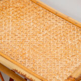 Rattan and caning magazine rack