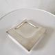 Silver metal ashtray Crédit local de France design 70s