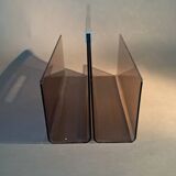 Smoked plexiglass magazine rack, Michel Dumas 1970.