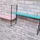 floor string style tomado 1960 metal 2 shelves 3 studs upright matt black 97x30 x16 paint