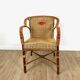 Duo d'anciens fauteuils en osier adulte et enfant