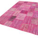 Tapis oriental vintage 206 cm x 304 cm rose patchwork