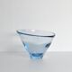 Hand blown Aqua blue glass bowl by Per Lütken for Holmegaard