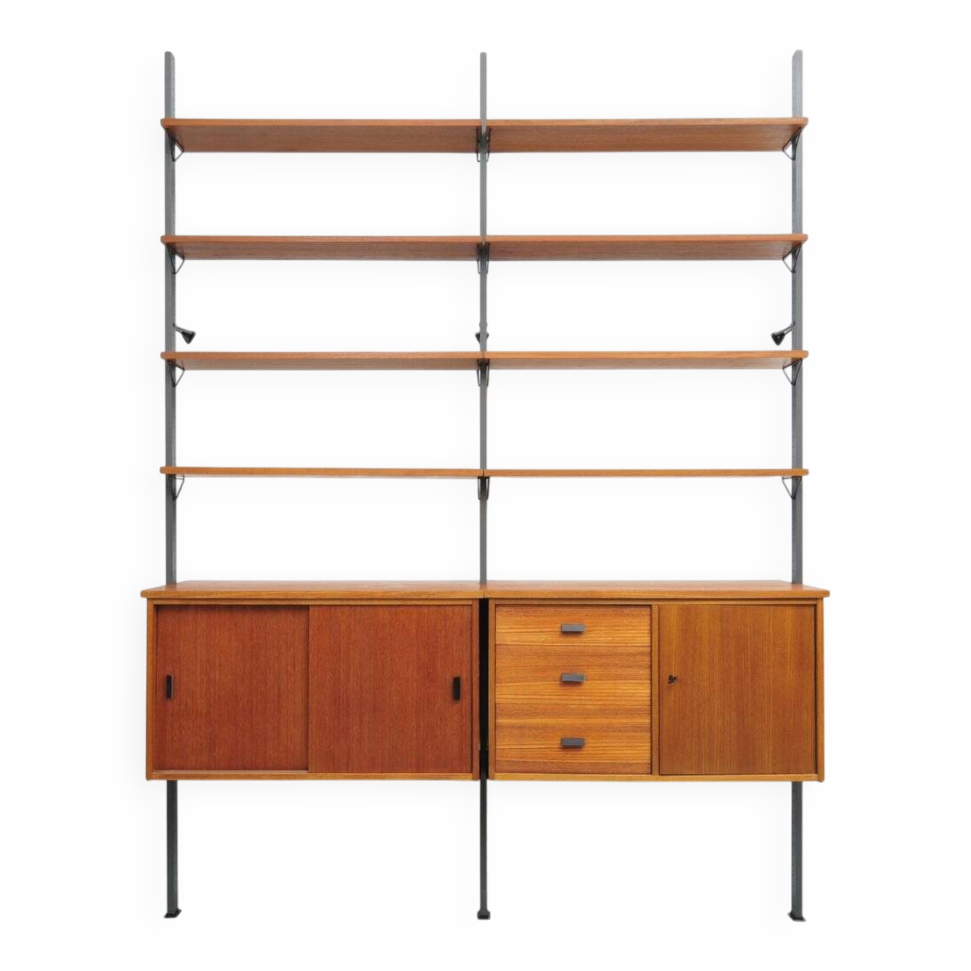 Teak shelving system by Pira, 1960s