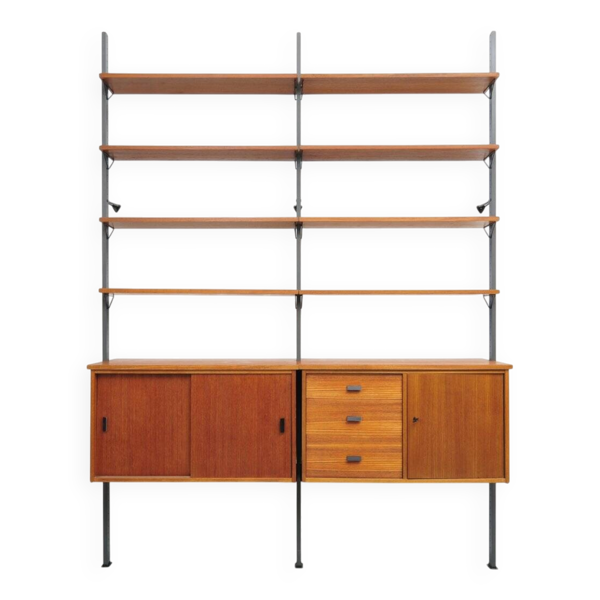 Système d'étagères en teck par Pira, années 1960