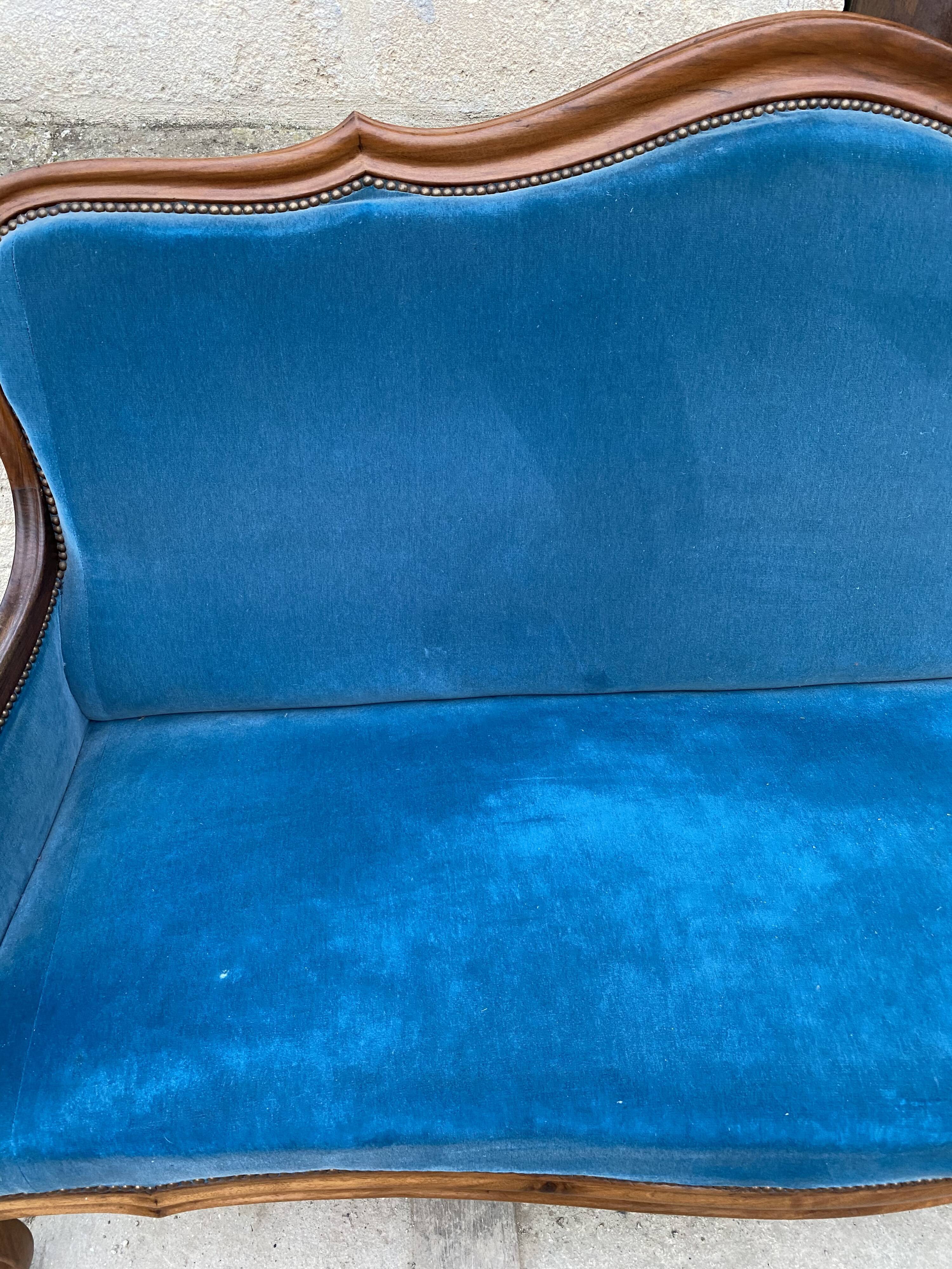 Louis XV blue bench 1900