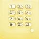 Vintage beige phone with keys
