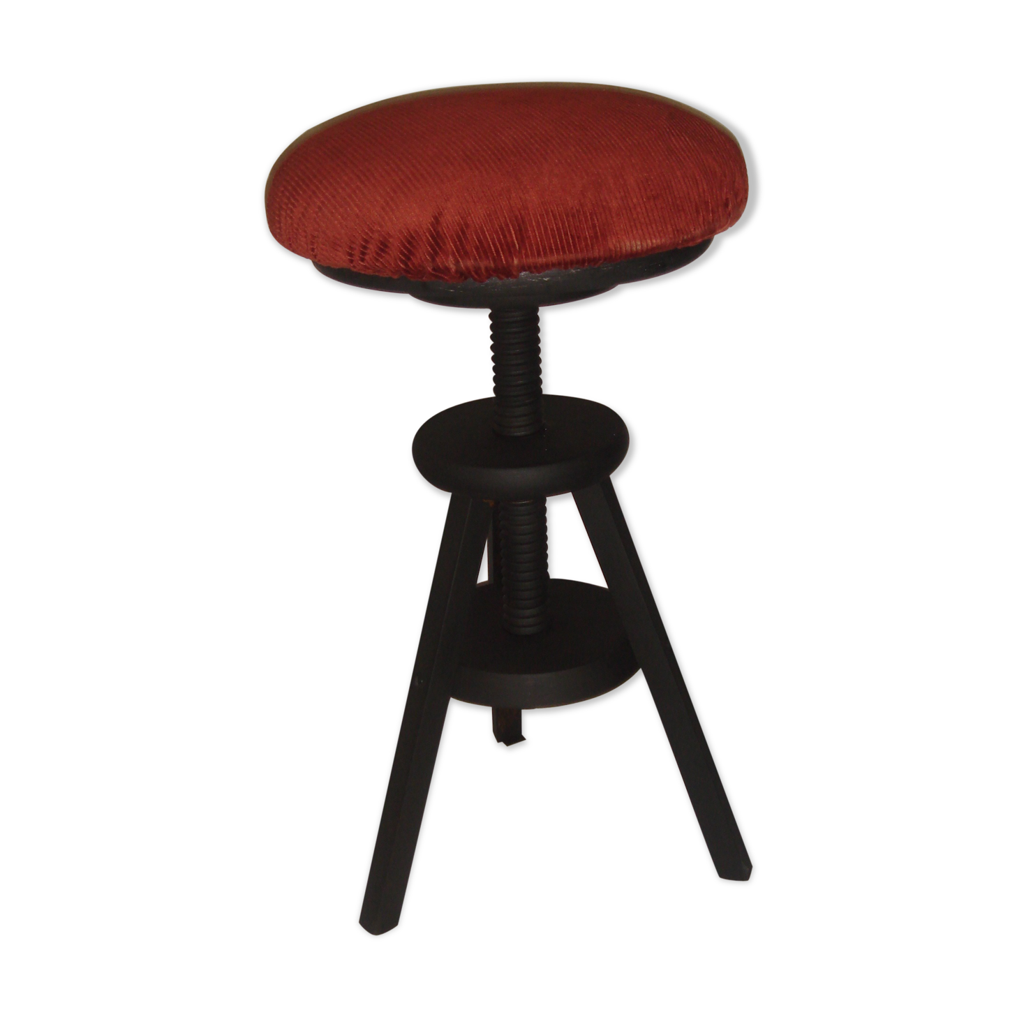 Screw piano stool restyled velvet fabrics