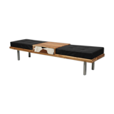 Scandinavian bench bench with center drawer