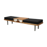 Scandinavian bench bench with center drawer