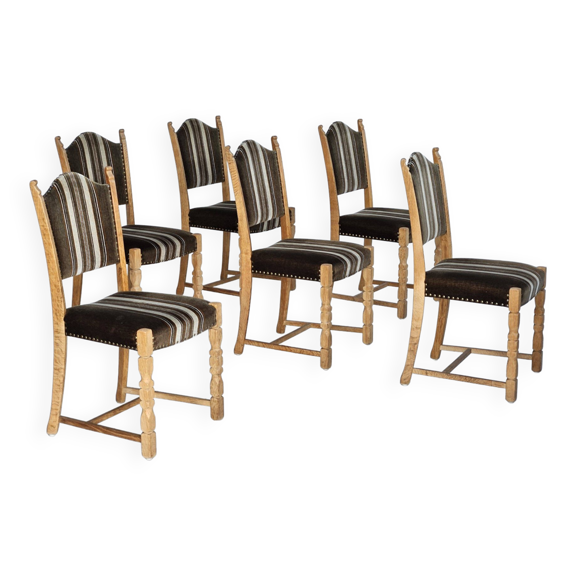 1970s, set 6 pcs of Danish dinning chairs, original good condition.