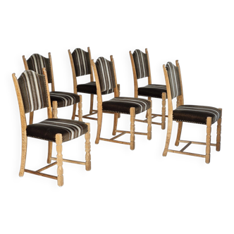 1970s, set 6 pcs of Danish dinning chairs, original good condition.