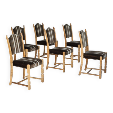 1970s, set 6 pcs of Danish dinning chairs, original good condition.