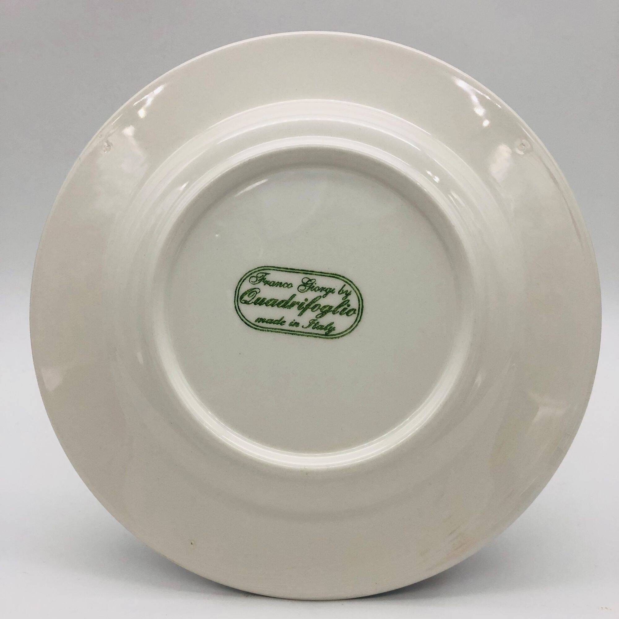 6 flat plates. Franco Giorgi by Quadrifoglio. Italy.