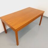 Vintage 60s Scandinavian style teak dining table with extensions