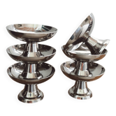 Set of 6 vintage ice cream dishes, desserts