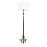 Lampadaire de style Restauration en bronze à deux patines. Circa 1900.