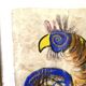 Rooster painting gouache on paper, modern school