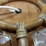 Suspension nacre et bambou