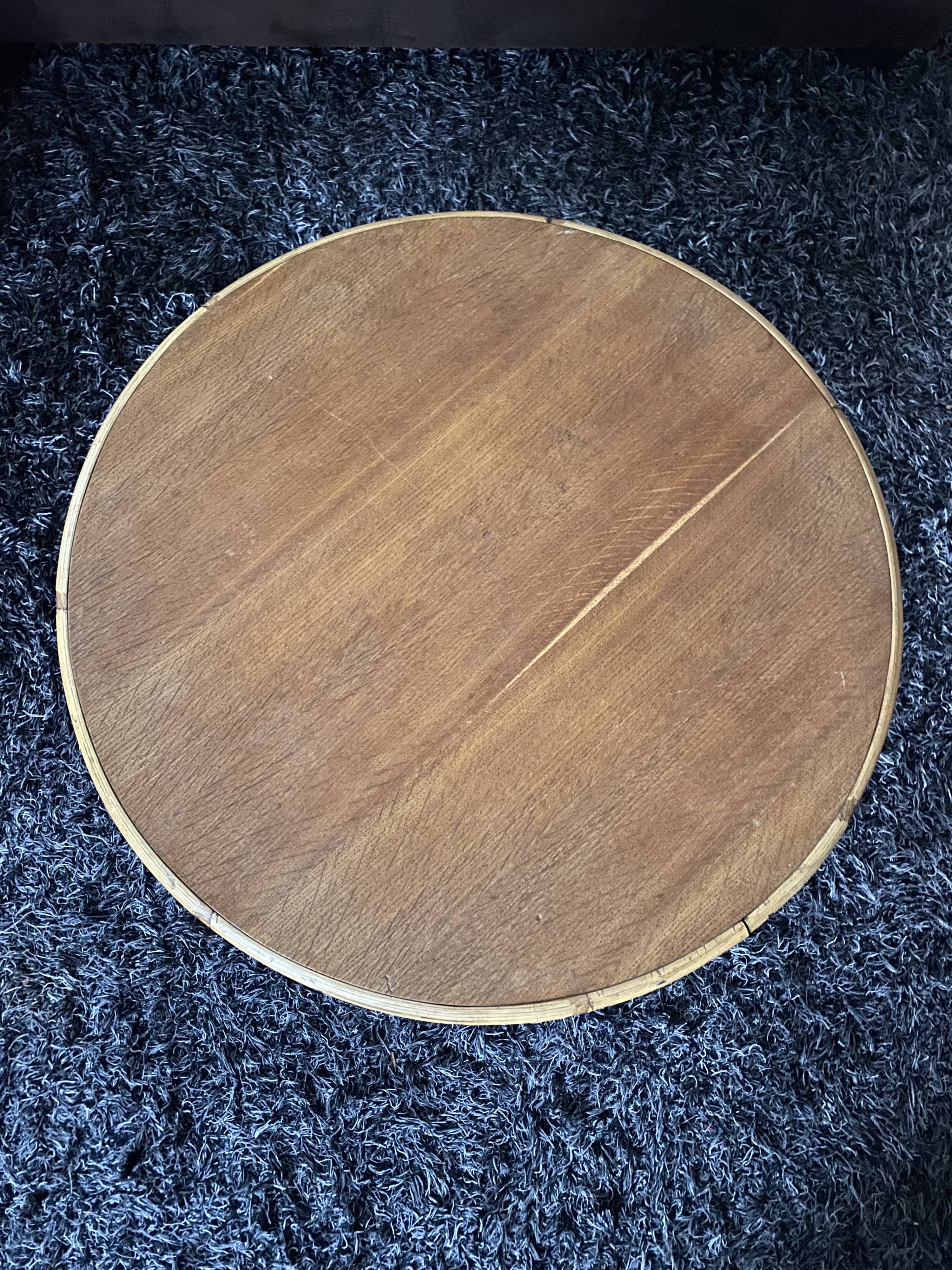 Wooden bamboo coffee table