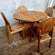 Large Scandinavian pine table - 6 chairs