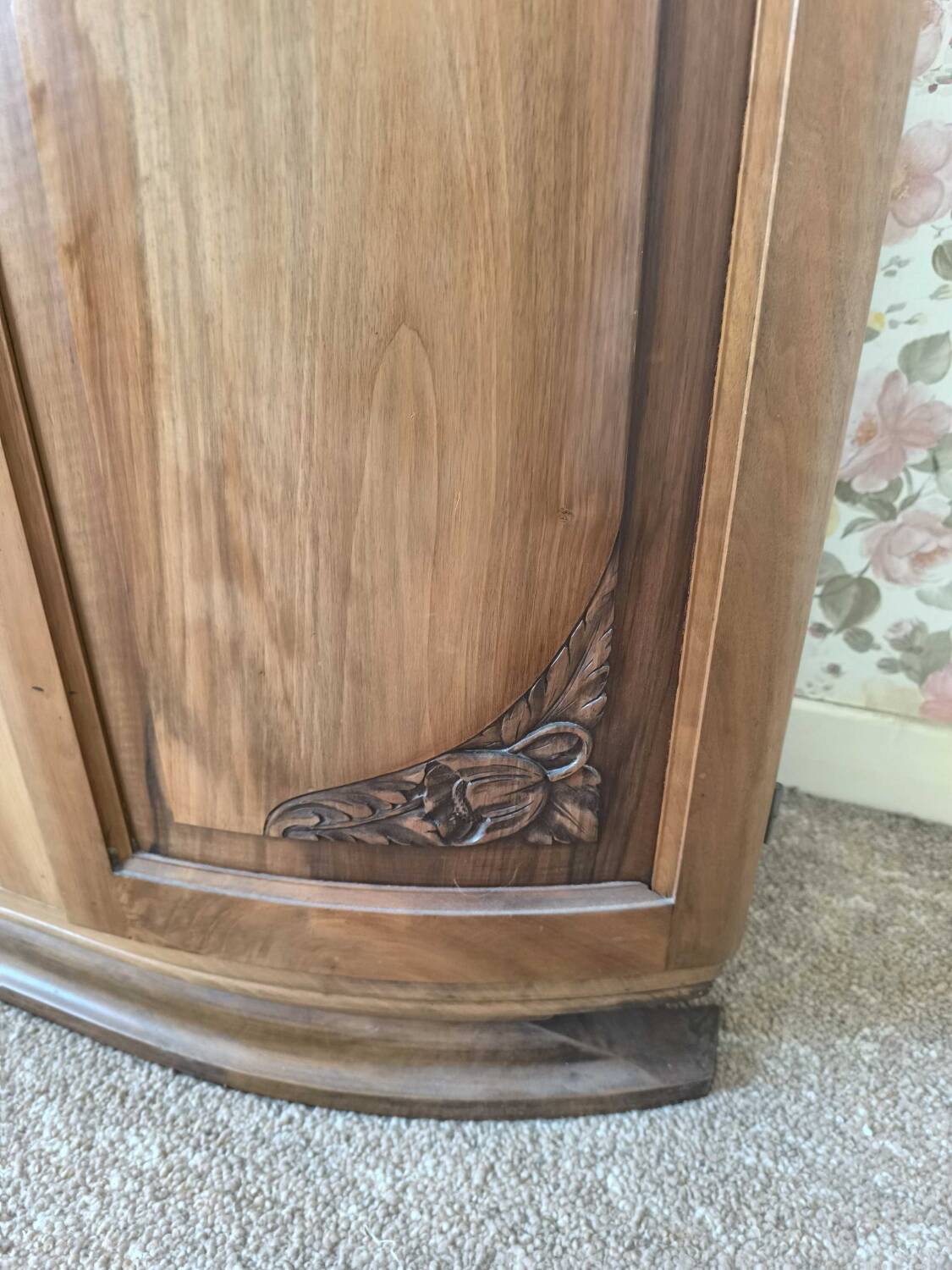 Art Deco wardrobe with mercury mirror
