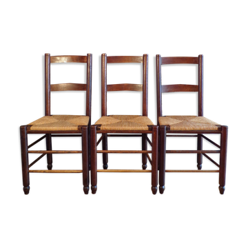 Set 3 mulched brutalist chairs
