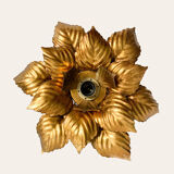 Masca golden metal flower wall lamp