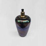 Iridescent ceramic table lamp 1970s vintage italian glazed
