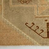 Handmade Wool Runner, Vintage Runner Rug, 92x321Cm