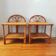 Pair of vintage rattan bedside tables - side tables