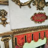 Castelet théâtre de guignol fin 19ème avec 5 marionnettes d'époque + copie d'un livret