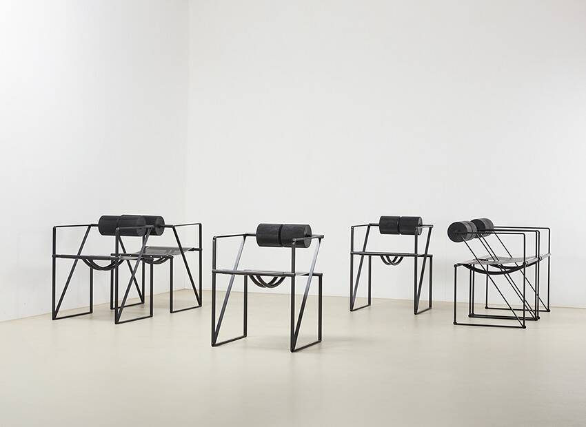 Ensemble de 6 chaises Seconda 602 de Mario Botta pour Alias Italie 1982