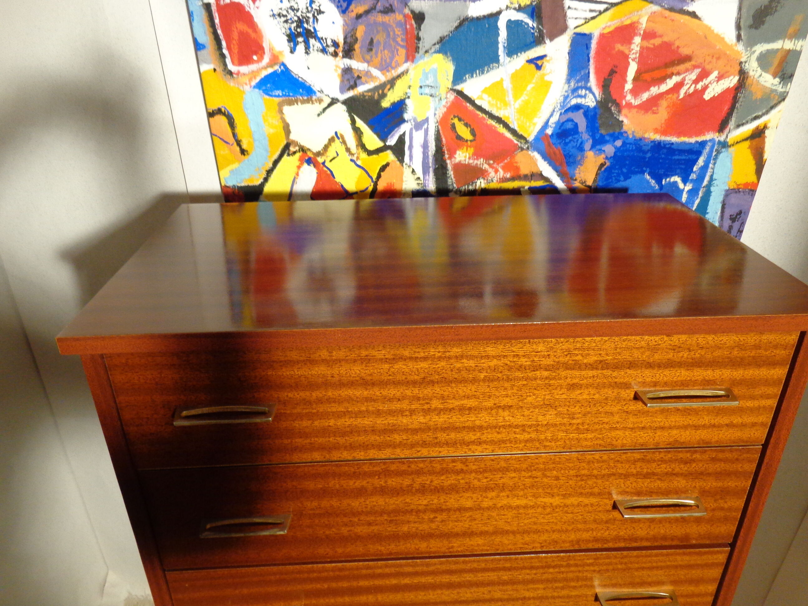 Vintage rag chest of drawers from the 60s seven drawers