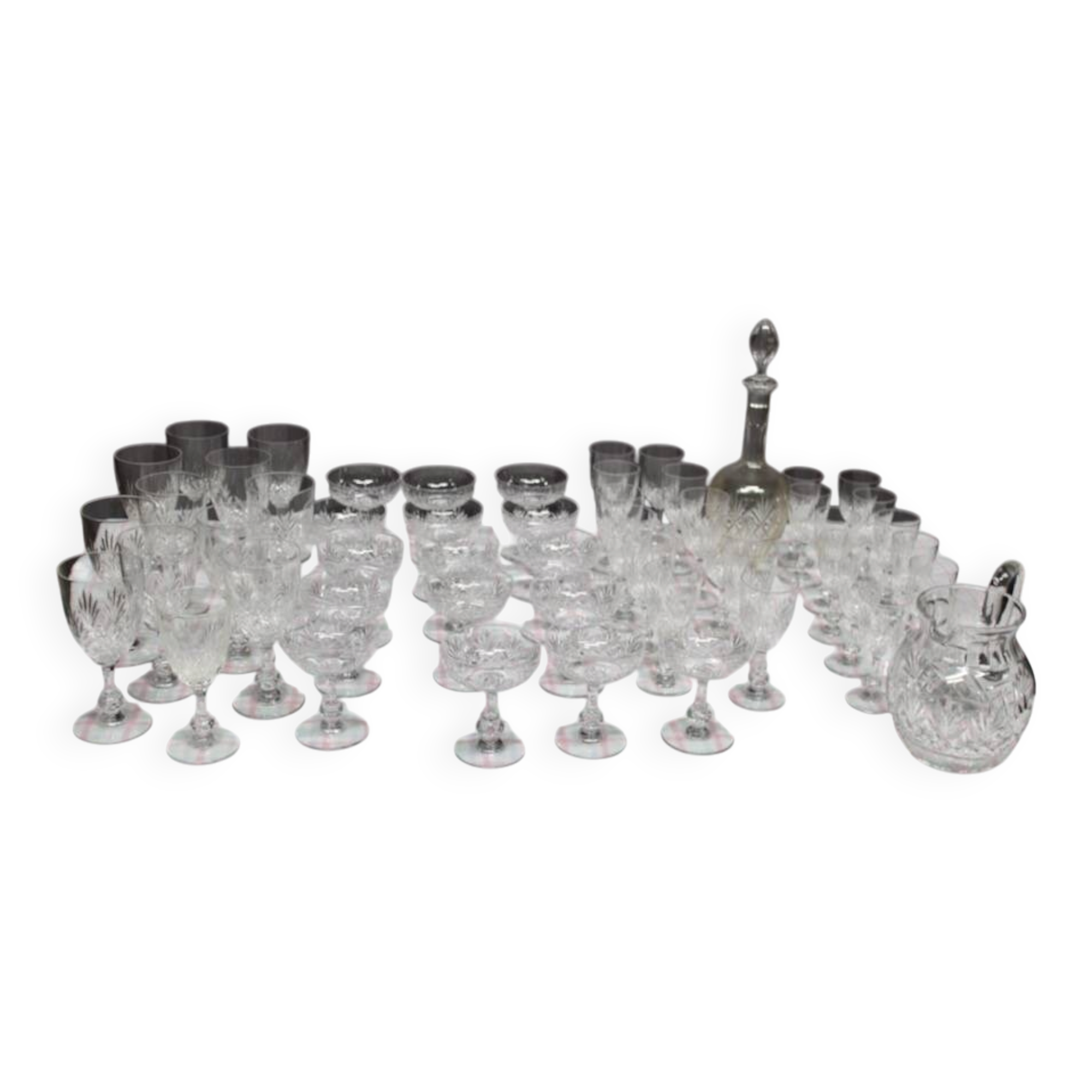 Crystal glass service Saint Louis Model MASSENET 54 pieces