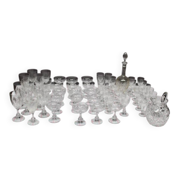 Crystal glass service Saint Louis Model MASSENET 54 pieces