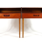 Pair of vintage Danish modern teak bedside tables