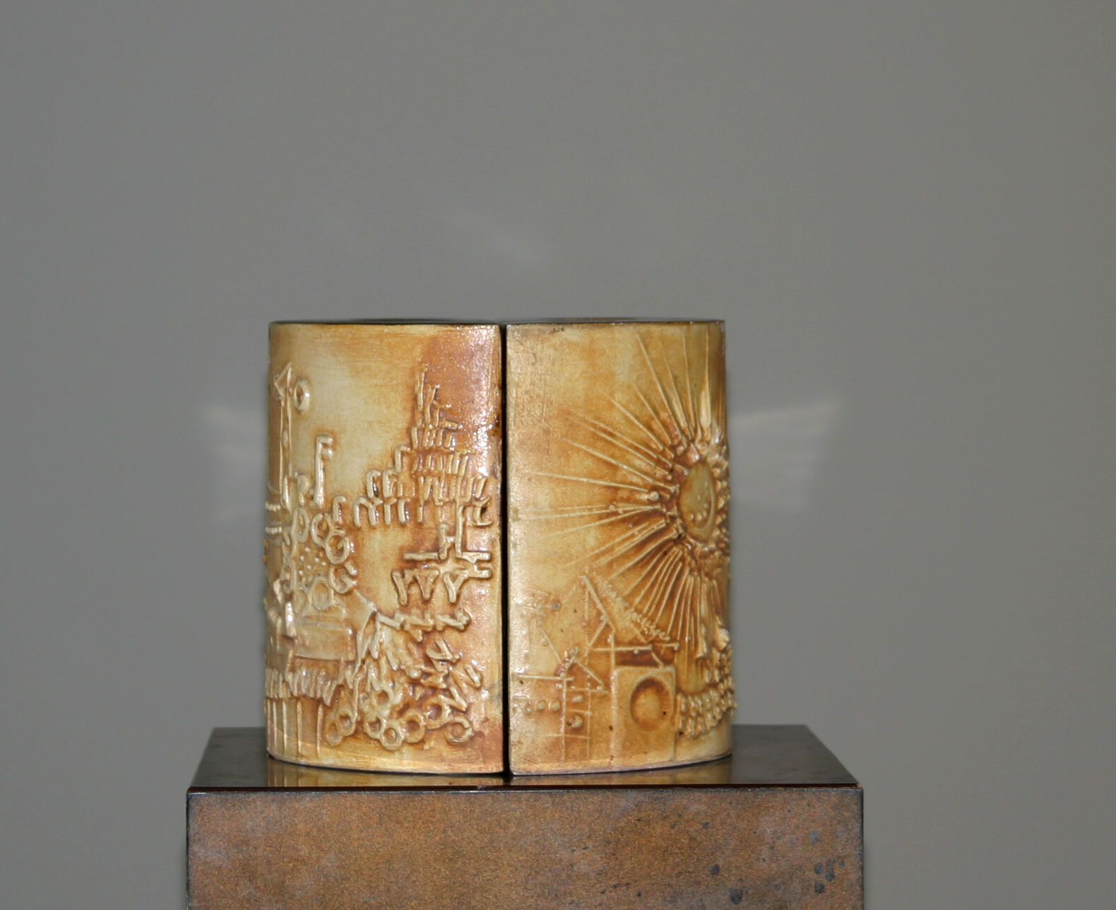 Series of four ceramic vases