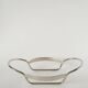Large glass and silver-plated salad bowl, 1950