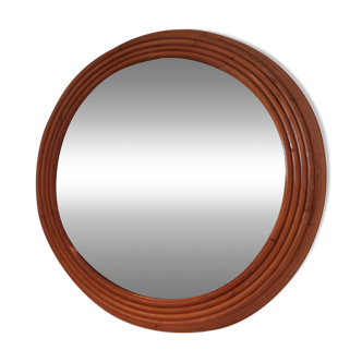 Rattan mirror from the 70s