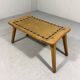 Tabouret en chêne blond spécial, petit banc des années 1960.
