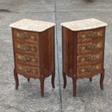 Paire chevet / chiffonnier Commode vintage style Louis XV