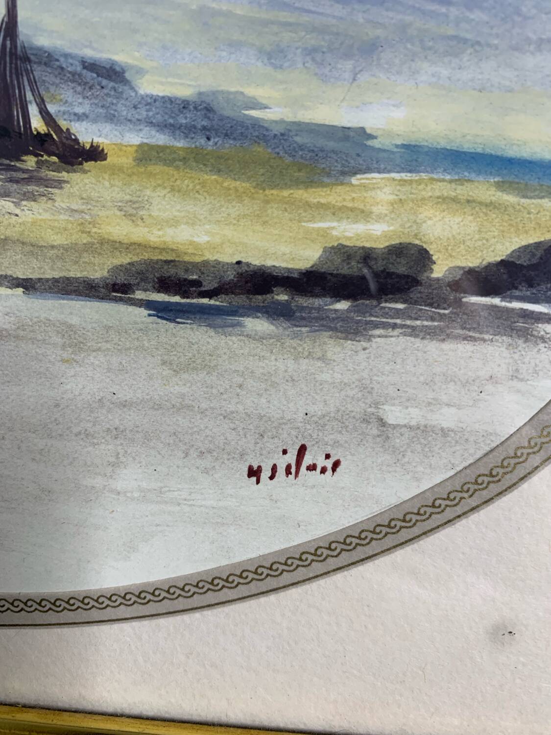 Watercolor painting by Henry Saint-Clair, seascape