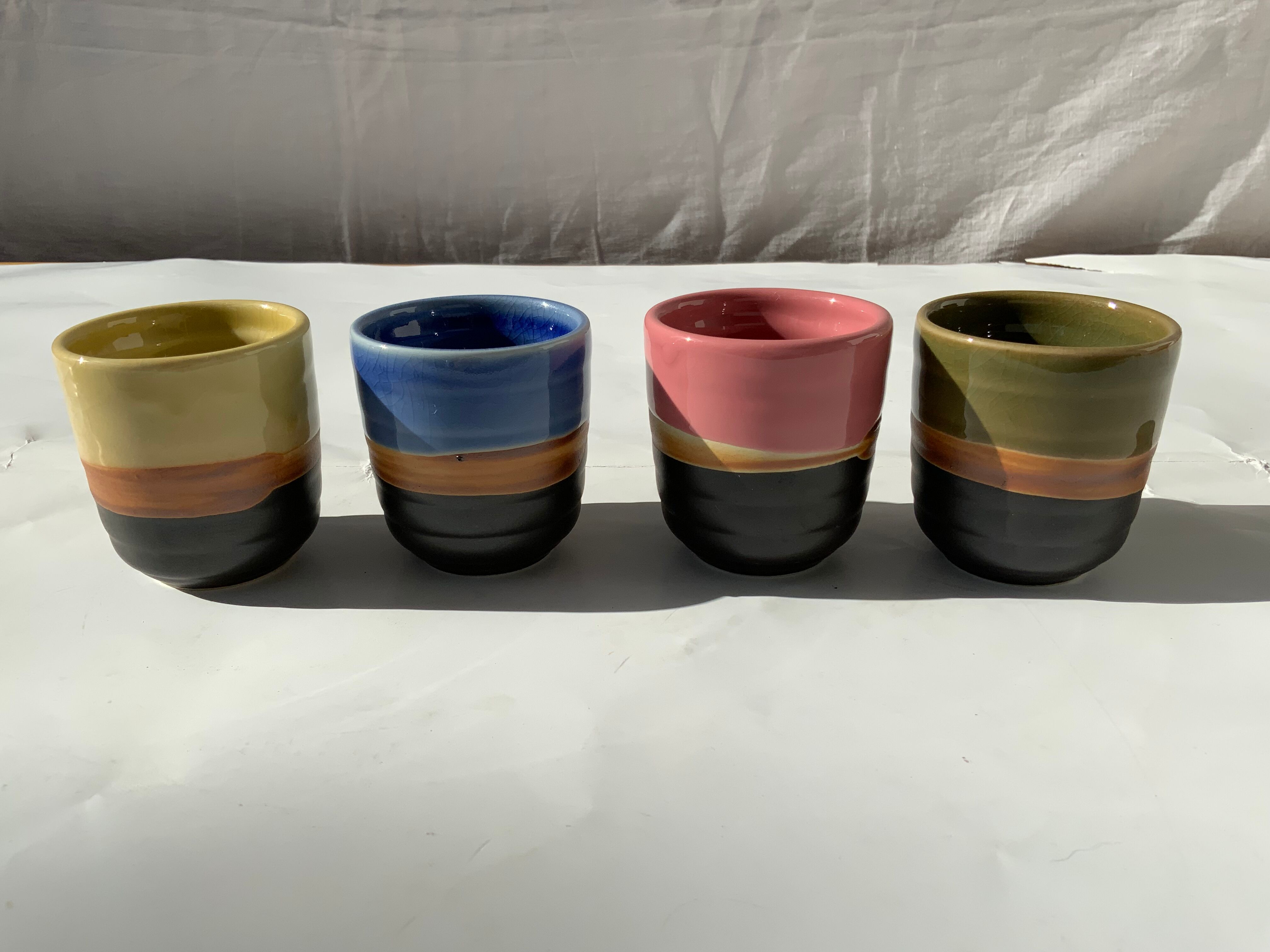 4 tasses en grès colorées Selency x Monoprix Croisé Laroche