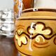 Ocher glazed ceramic vase